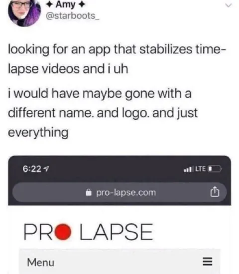 Pro Lapse App Name Fail