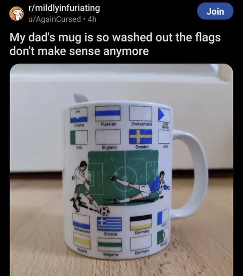 Dad's Washed-Out Flag Mug