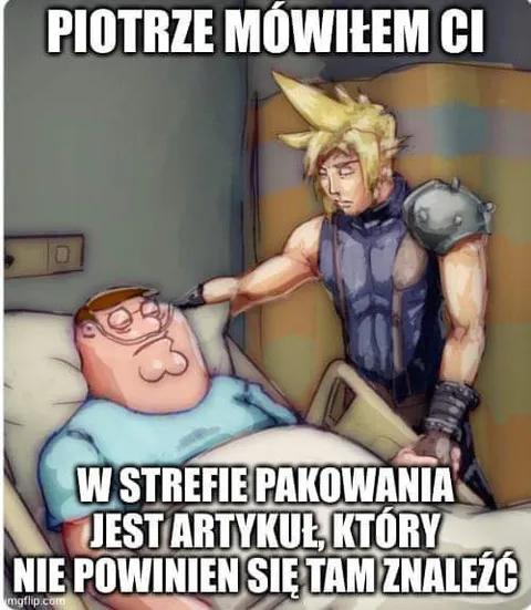 Piotr w strefie pakowania
