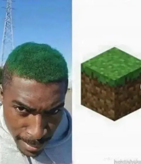 Мужчина и блок земли из Minecraft