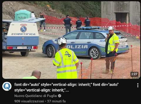 Polizia scientifica al lavoro