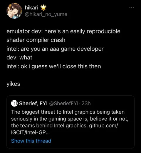 Intel Closes the Crash Report