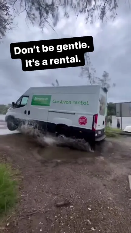 Rental Van Takes the Shortcut