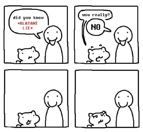 Blatant Lie Reaction