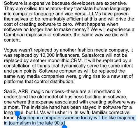 LLMs Make Software Nearly Free