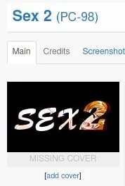Sex 2 Missing Cover