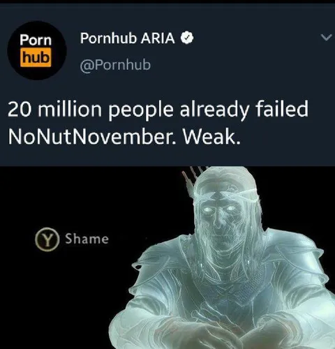 No Nut November Shame