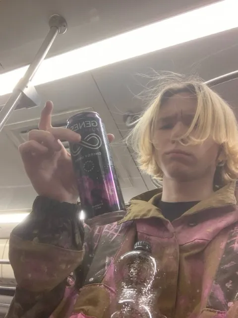 Empty Energy Drink on the Metro