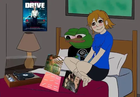 Pepe and Anime Girl Vinyl Session