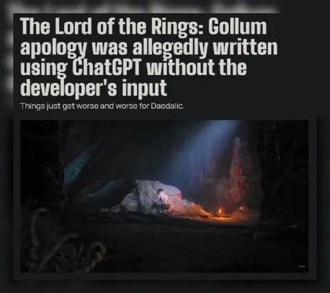 Gollum's ChatGPT Apology