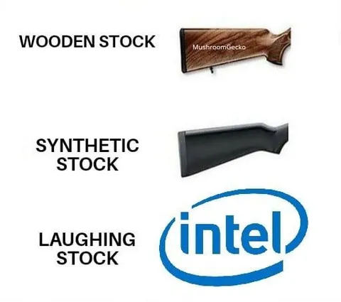 Laughing Intel Stock