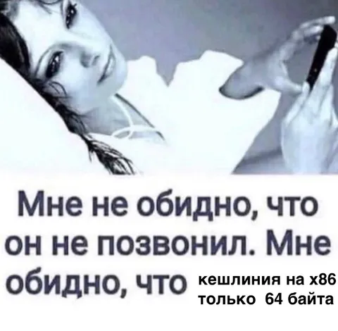 Кэш-линия всего 64 байта