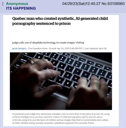 AI-Generated Child Pornography Sentence