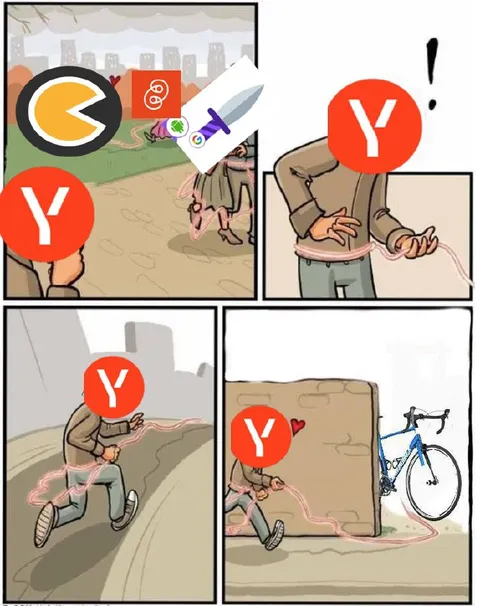 Яндекс не отпускает
