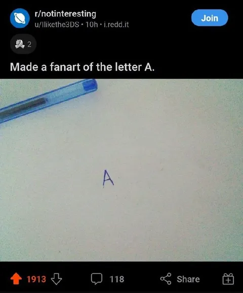 Fanart of the Letter A