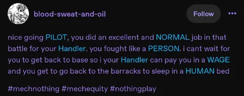 Mech Gets Paid in Human Wages