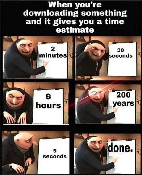 Download Time Estimate Gets Worse