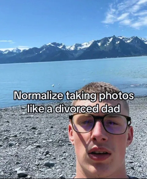 Divorced Dad Vacation Selfie