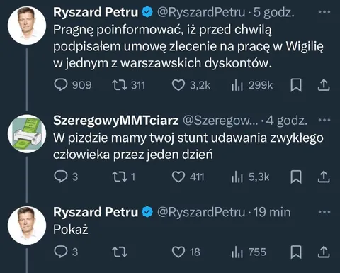 Petru udaje zwykłego człowieka