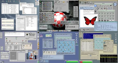 Old Desktop Operating Systems Collage