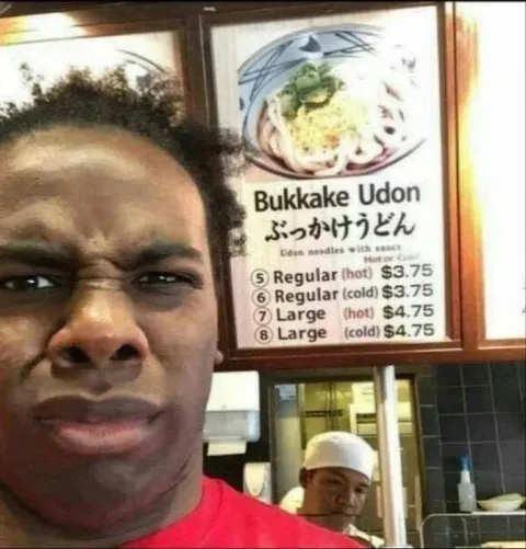 Bukkake Udon Reaction