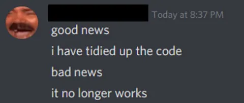 Tidied Code No Longer Works