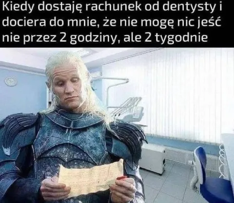 Rachunek od dentysty na dwa tygodnie