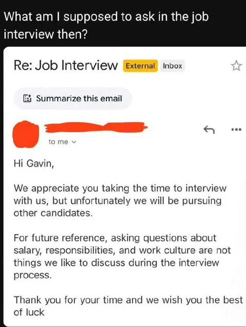 Job Interview Salary Question Rejection