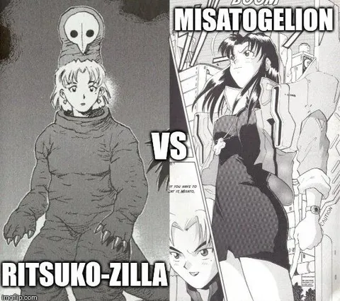 Misatogelion vs Ritsuko-Zilla