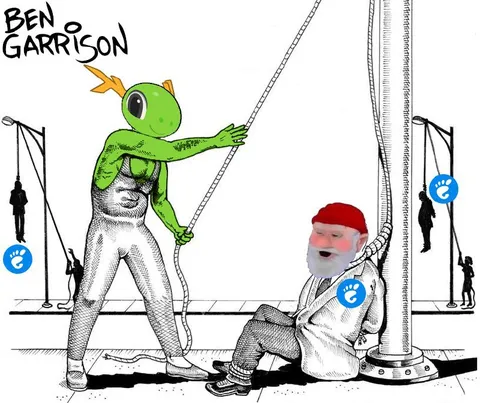 Инопланетянин тянет Санту