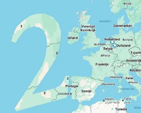 Vreemde kaart van Europa