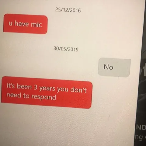 Three-Year Delayed Reply