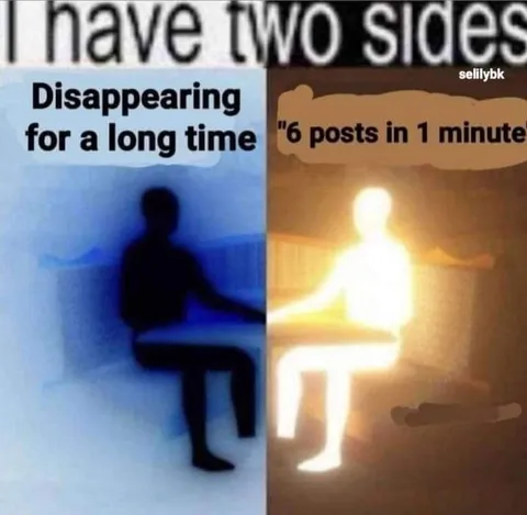 Disappearing Then Posting Six Times