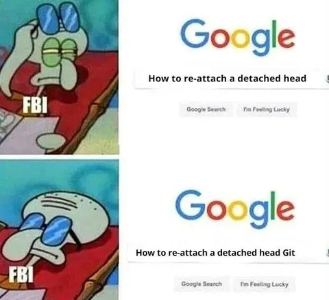 Google Searches Detached Head Git