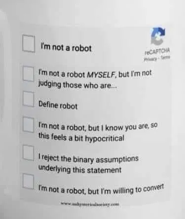 I'm Not a Robot Options