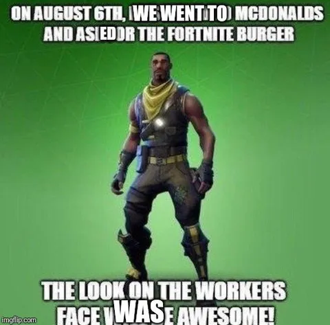 Fortnite Burger at McDonald's