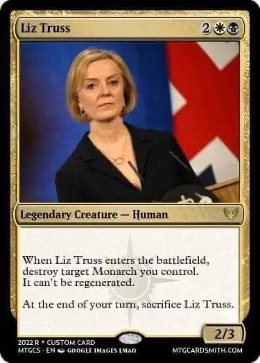 Liz Truss Magic Card