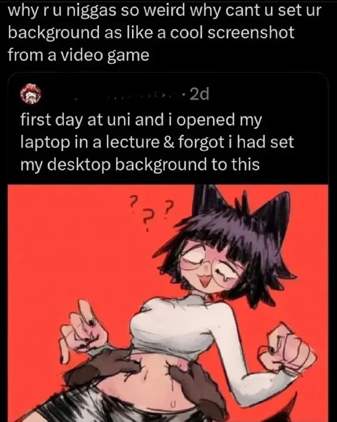Forgotten Catgirl Desktop Background