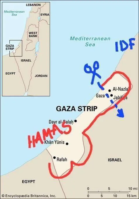 Hamas and IDF Map