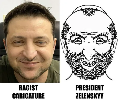 Racist Caricature President Zelenskyy
