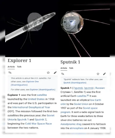 Explorer 1 vs Sputnik 1
