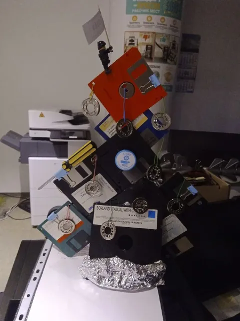 Floppy Disk Christmas Tree