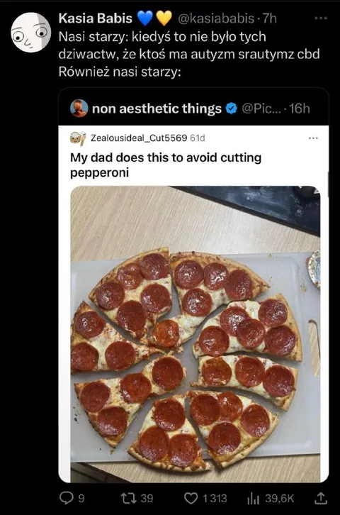 Pizza bez krojenia pepperoni