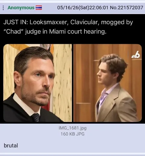 Looksmaxxer Mogged by Chad Judge