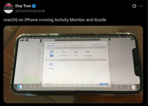 macOS Running on an iPhone