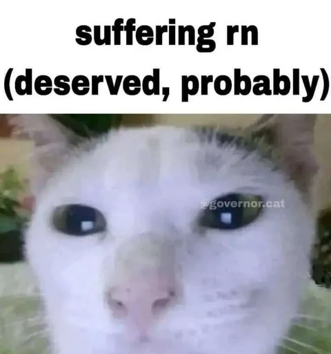 Suffering rn, deserved probably