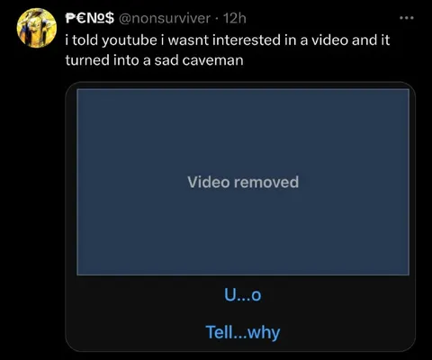 YouTube Turns Into Sad Caveman