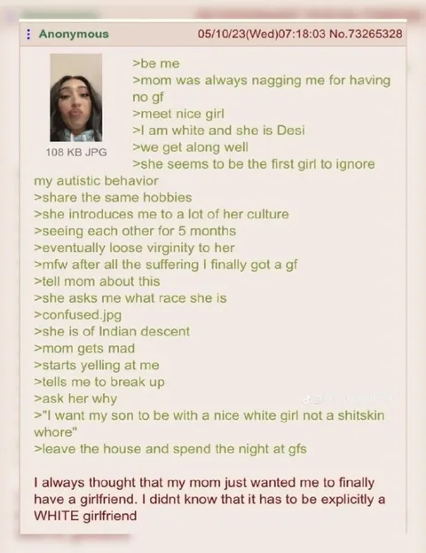 Mom Wants a White Girlfriend