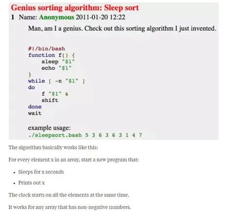 Genius Sleep Sort Algorithm