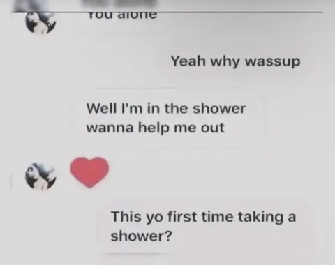 First Time Taking a Shower
